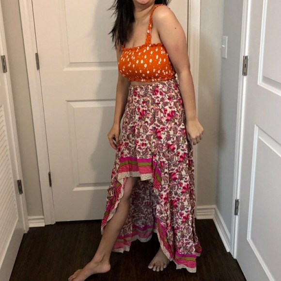 🆕️ Boho Floral Print Long Skirt - Picture 4 of 7